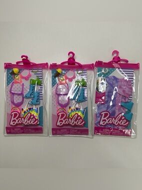 3x Barbie Doll Clothes Accessories Travel Fashion Outfits